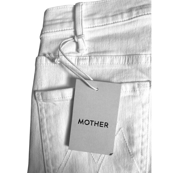 Mother Jeans The Hustler Ankle Fray Fairest of them all White 27 New With Tags - Picture 11 of 16